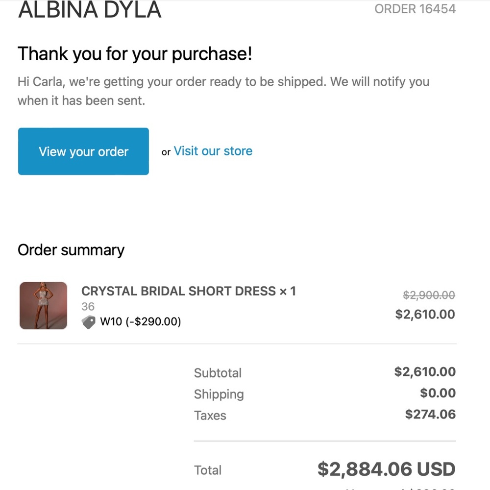 Albina Dyla Strapless Mini Reception Wedding Dress - Picture 11 of 11